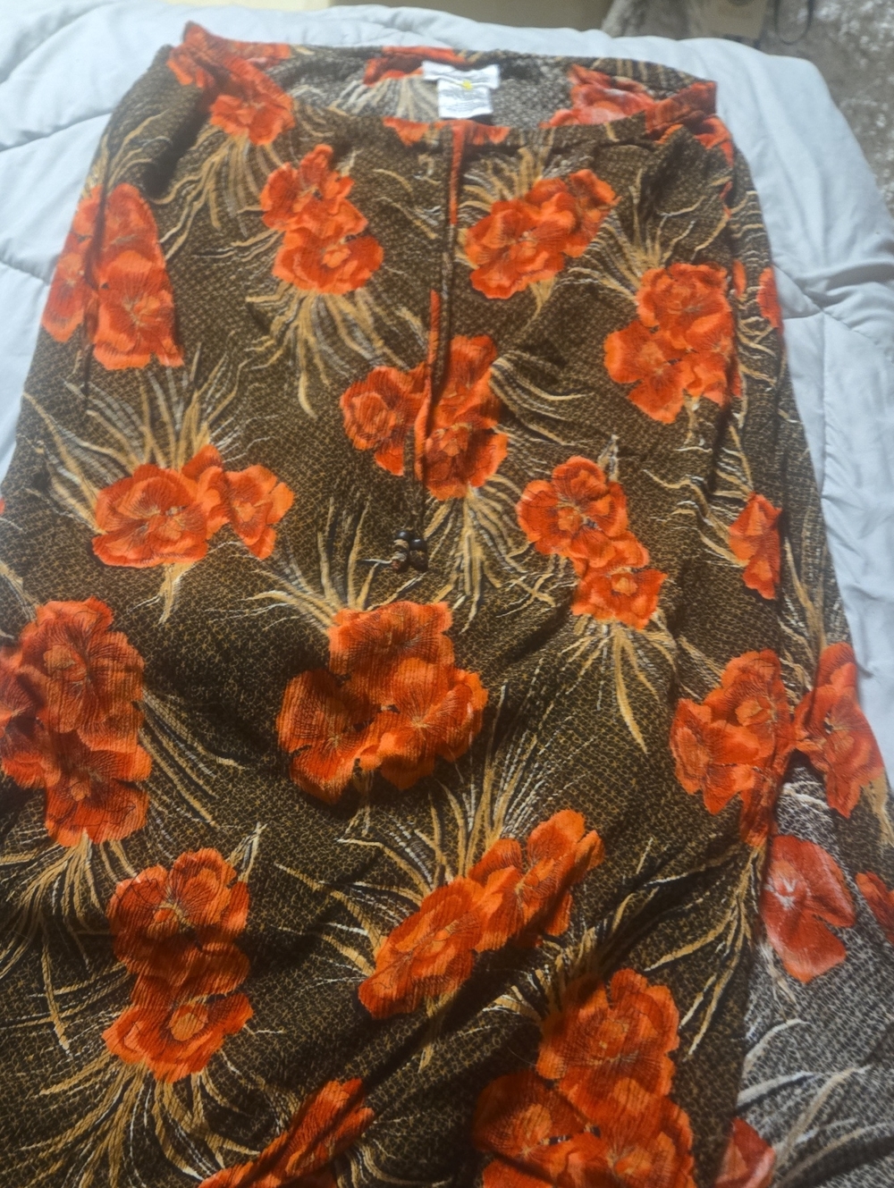 Lani Black and Orange Floral set
